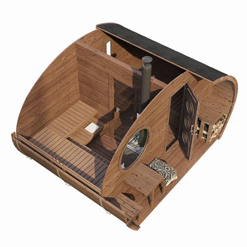 SaunaLife G11 Traditional Outdoor Sauna - 8-person