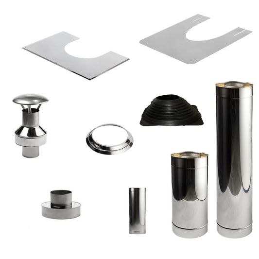 HUUM Barrel Sauna Chimney Kit Sauna Wood Stove Chimney Set, Barrel Sauna