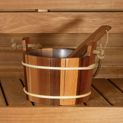 Wooden Sauna Bucket & Ladle