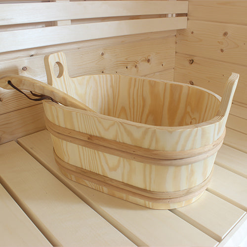 PROSAUNAS Wood Sauna Bucket, Oval, 7.6-Liter