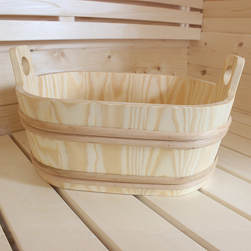 PROSAUNAS Wood Sauna Bucket, Oval, 7.6-Liter