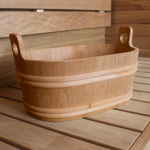 PROSAUNAS Wood Sauna Bucket, Oval, 7.6-Liter