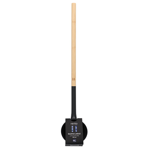 Rento Long Sauna Ladle, Aluminum, Bamboo