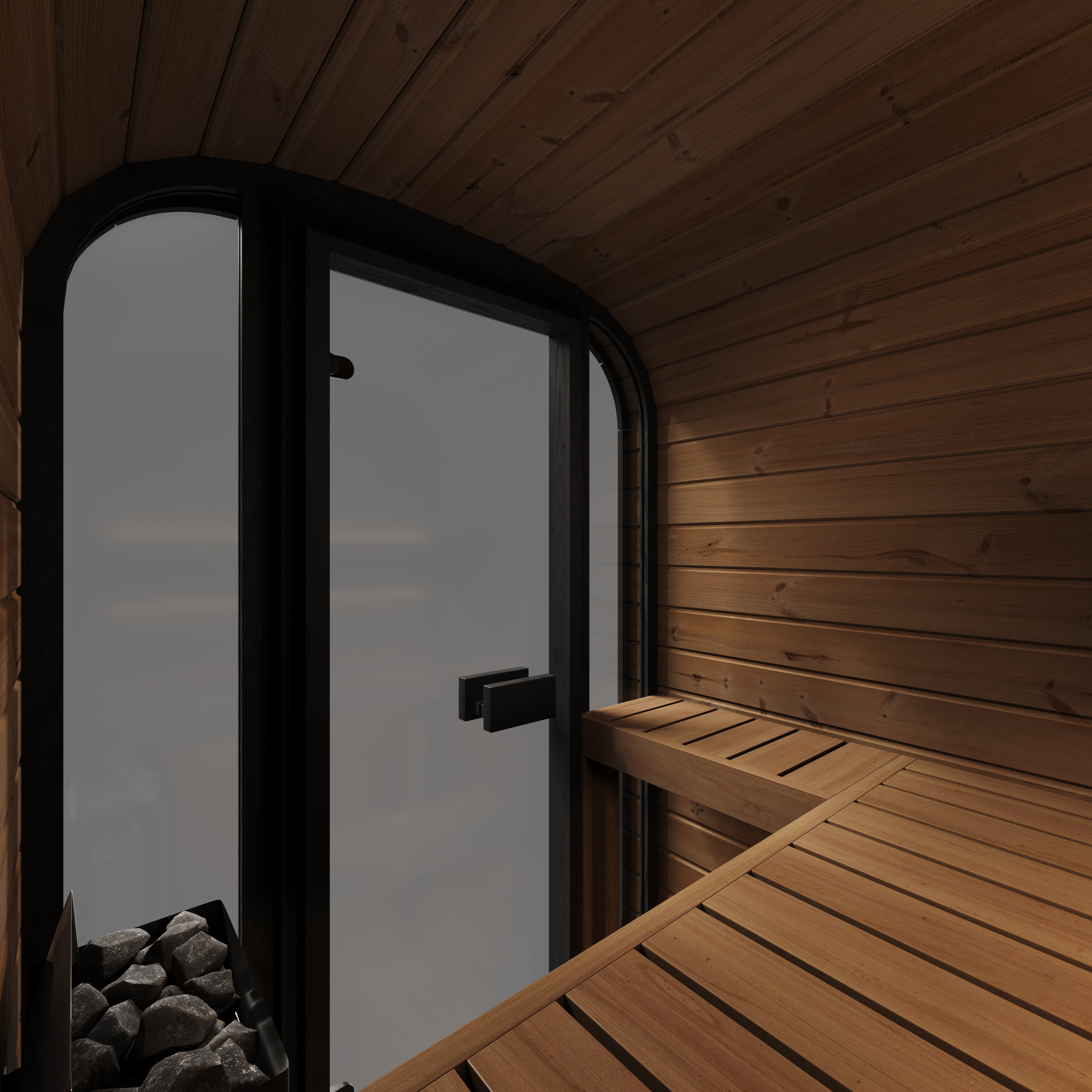 SaunaLife Model CL3G Cube Luxury Outdoor Sauna Kit - 2-person