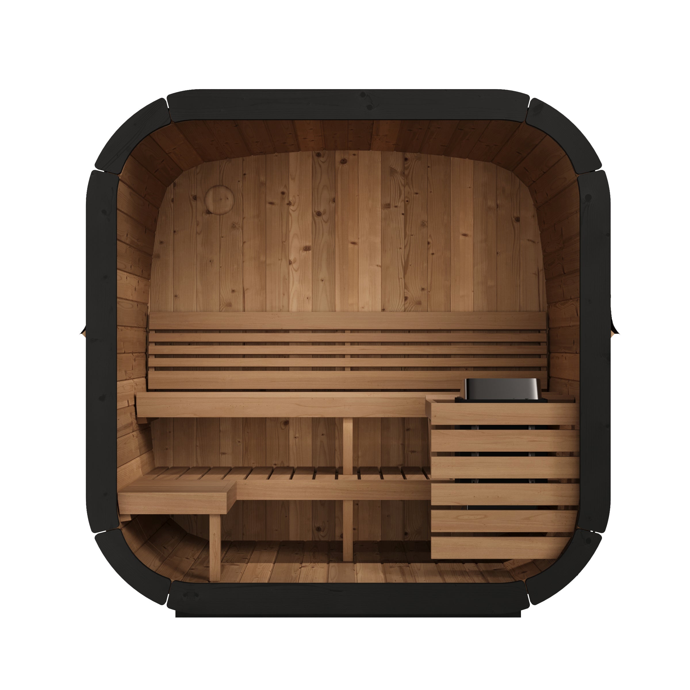 SaunaLife Model CL5G Cube Luxury Outdoor Sauna Kit - 4-person