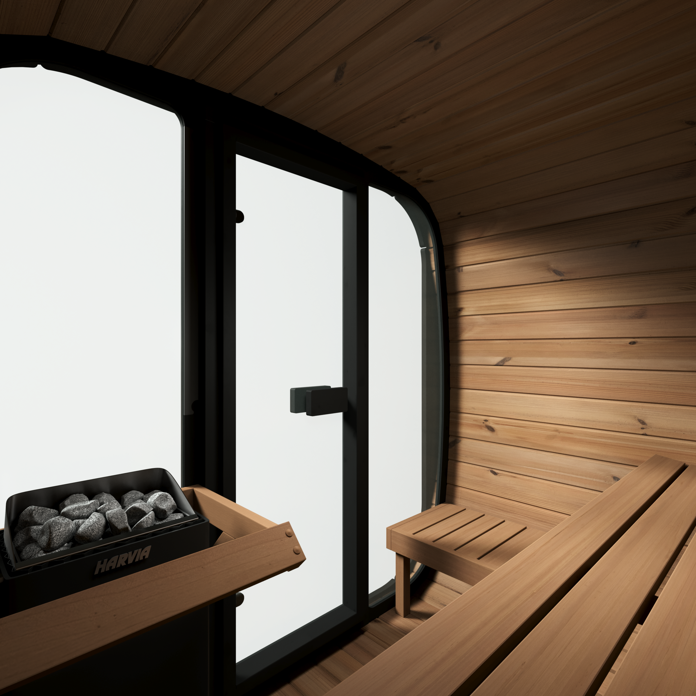 SaunaLife Model CL5G Cube Luxury Outdoor Sauna Kit - 4-person