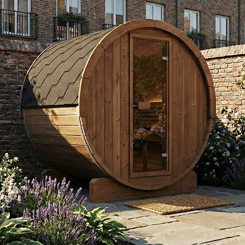 SaunaLife E6 Ergo Outdoor Sauna Barrel Kit 3-Person