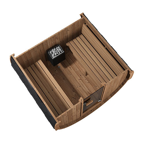 SaunaLife Model E7 Ergo Series Outdoor Sauna Barrel Kit 4-Person