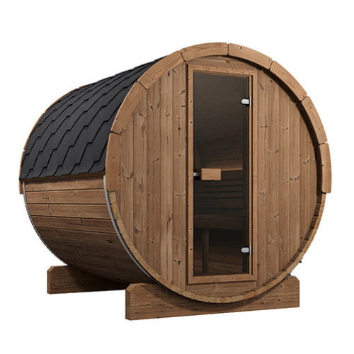 SaunaLife Model E8 Ergo Series Outdoor Sauna Barrel Kit, Up to 6 Persons