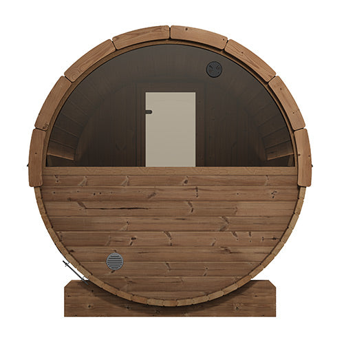 SaunaLife Model E8W Ergo Series Outdoor Sauna Barrel Kit, Rear Window 6-Person