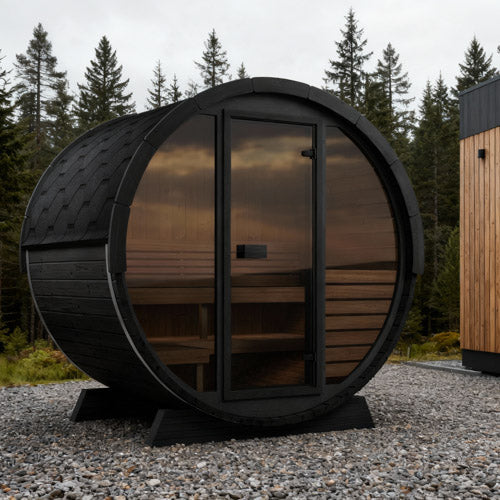 SaunaLife Model EE6G Ergo Elegance Outdoor Sauna Barrel Kit - 4-person