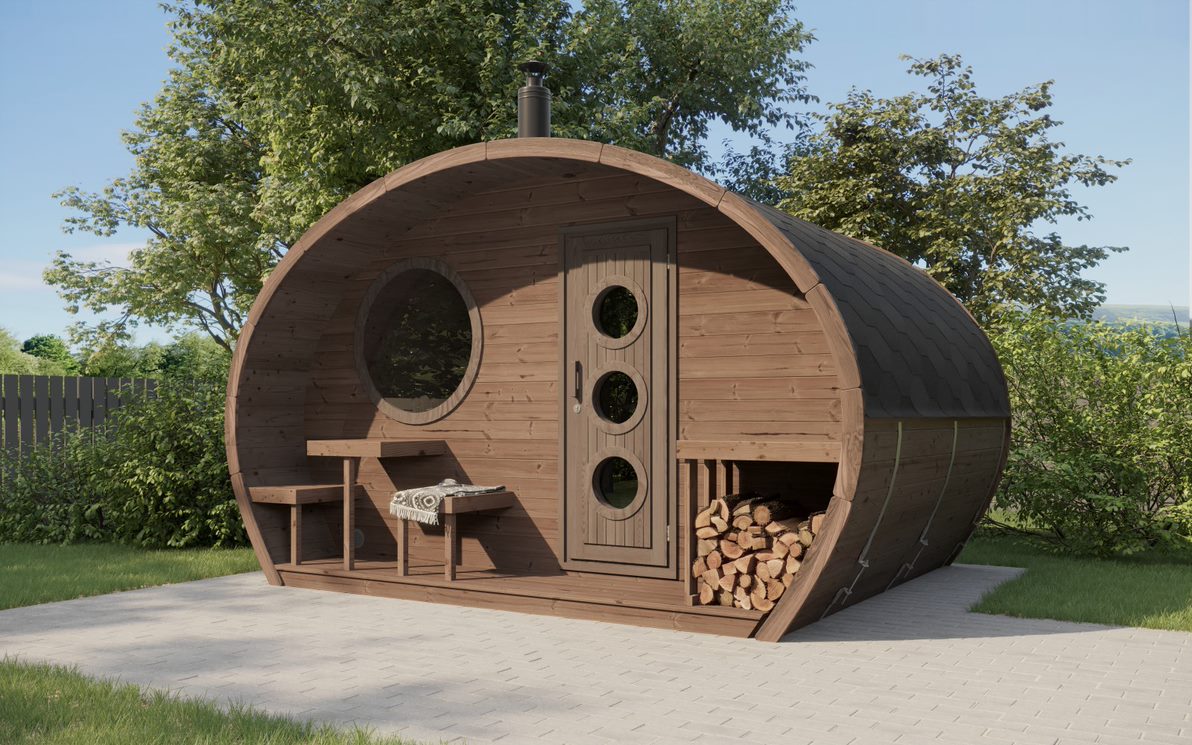 SaunaLife G11 Traditional Outdoor Sauna - 8-person