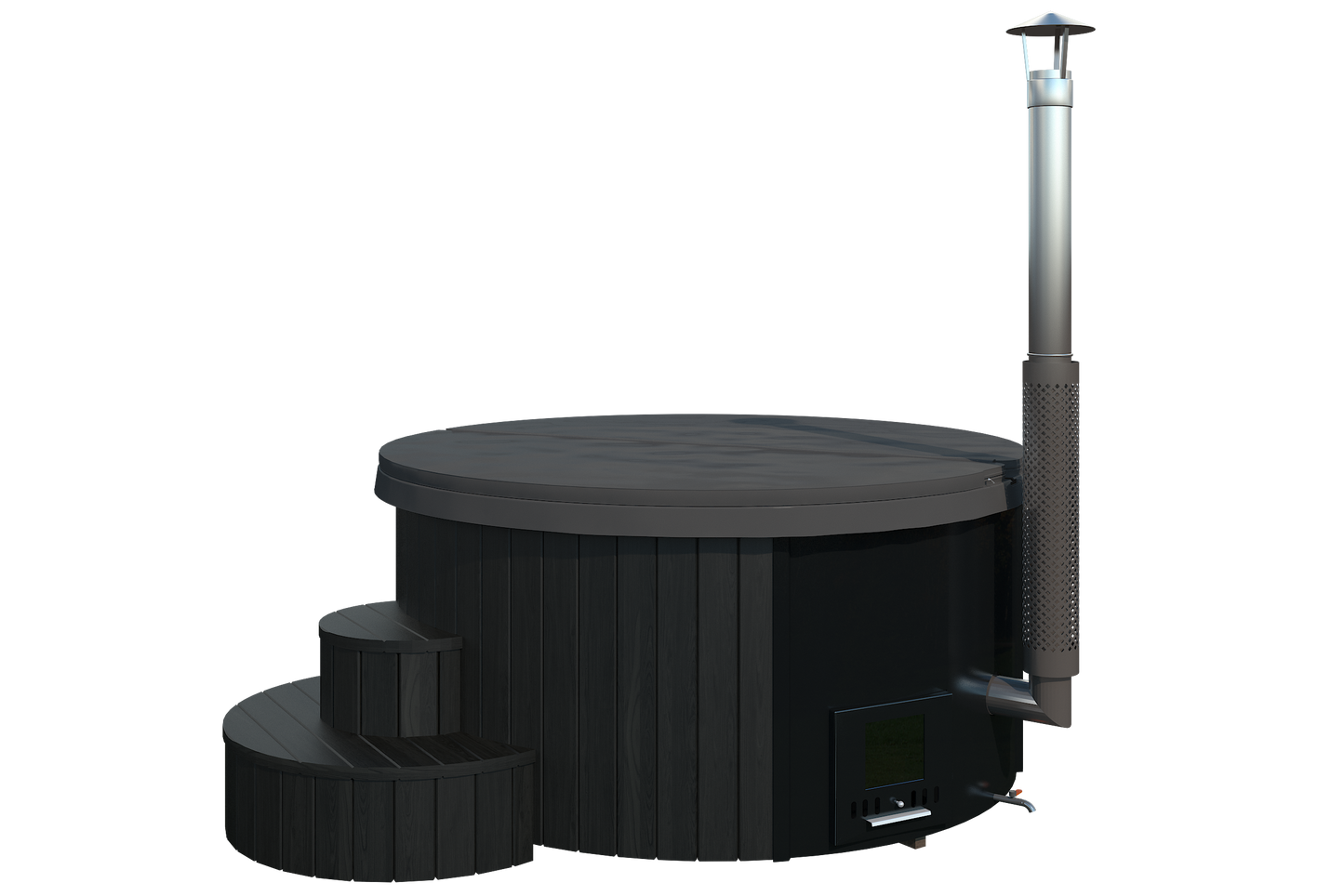 SaunaLife Model S4B Soak-Series Wood-Burning Hot Tub