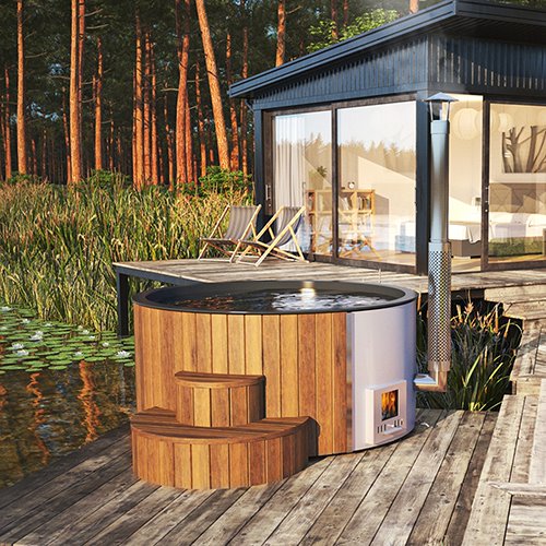 SaunaLife Model S4N Soak-Series Wood-Burning Hot Tub
