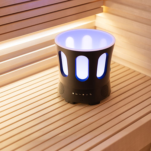 SaunaLife Zone Bluetooth Sauna Bucket - Wireless Audio, Phone Connectivity, & Color Lighting