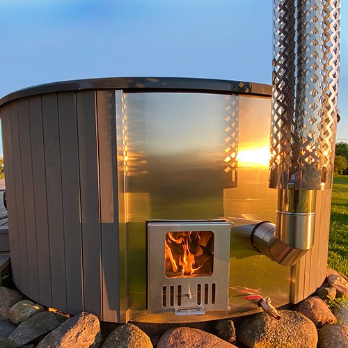 SaunaLife Model S4N Soak-Series Wood-Burning Hot Tub