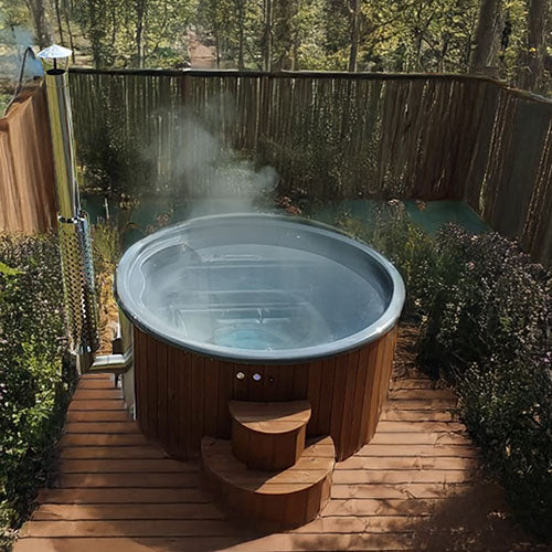 SaunaLife Model S4N Soak-Series Wood-Burning Hot Tub