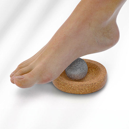 Mini SoleJoy Sauna Massage Stone with Natural Cork Base