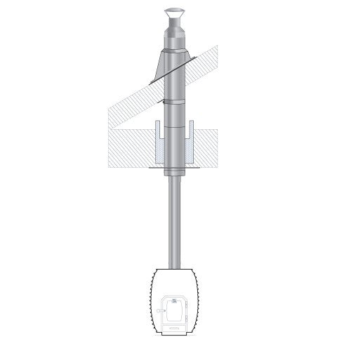 HUUM Thru-Ceiling Chimney Kit Sauna Wood Stove, Thru-Ceiling