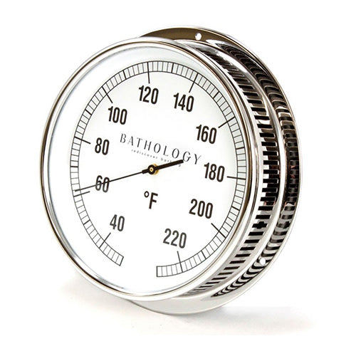 Bathology PreciseTemp 410 Commercial Sauna Room Thermometer, Metal, Round, 5-7/8"