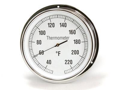 Bathology PreciseTemp 410 Commercial Sauna Room Thermometer, Metal, Round, 5-7/8"