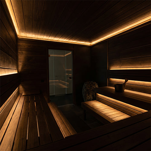 Sauna Lighting - 3-zone, dimmable, white LED kit