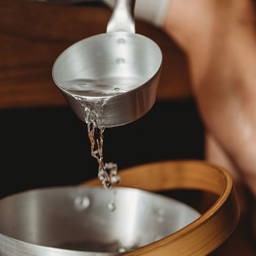 Sauna Ladle, Aluminum w/ Thermo-Bamboo