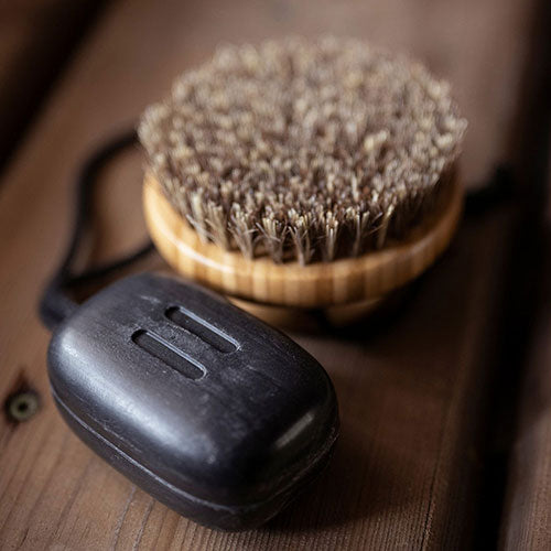 Rento Body Brush Body Brush, Oil-Treated Bamboo, Natural Bristles