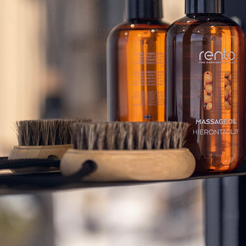 Rento Nail Brush Nail Brush, Oil-Treated Bamboo, Natural Bristles
