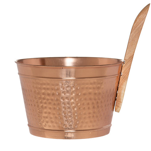 Straight Handle Sauna Bucket, Copper