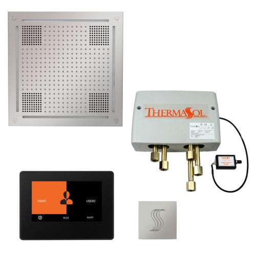 ThermaSol TWPH7S ThermaTouch 7", Digital Shower Valve, HydroVive 18", SteamVection, Steam Shower Pkg, SQ