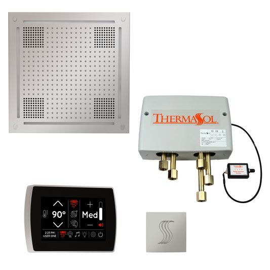 ThermaSol TWPHSR SignaTouch 5" Flushmount, Digital Shower Valve, HydroVive 18", SteamVection, Steam Shower Pkg, SQ