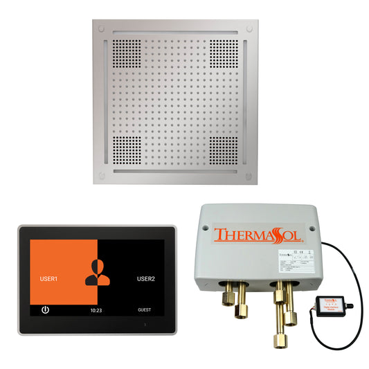 ThermaSol WHSP10S ThermaTouch, 10" Shower Control Pkg, Digital Shower Valve, HyrdroVive Light, Sound, Rainhead